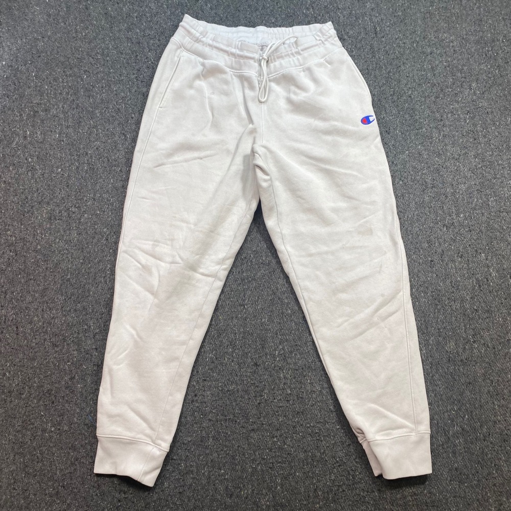 Champion Reverse Weave Joggers 1X Womens White Streetwear Embroidered Logo Sweat